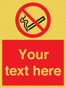 Custom No E-cigarettes / Vaping Sign